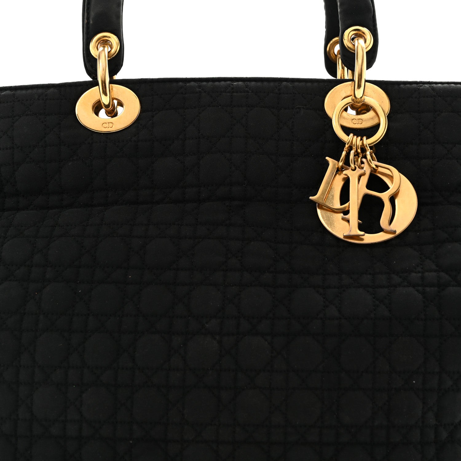 Christian Dior Nylon Cannage Large Lady Dior Black 9 of 15