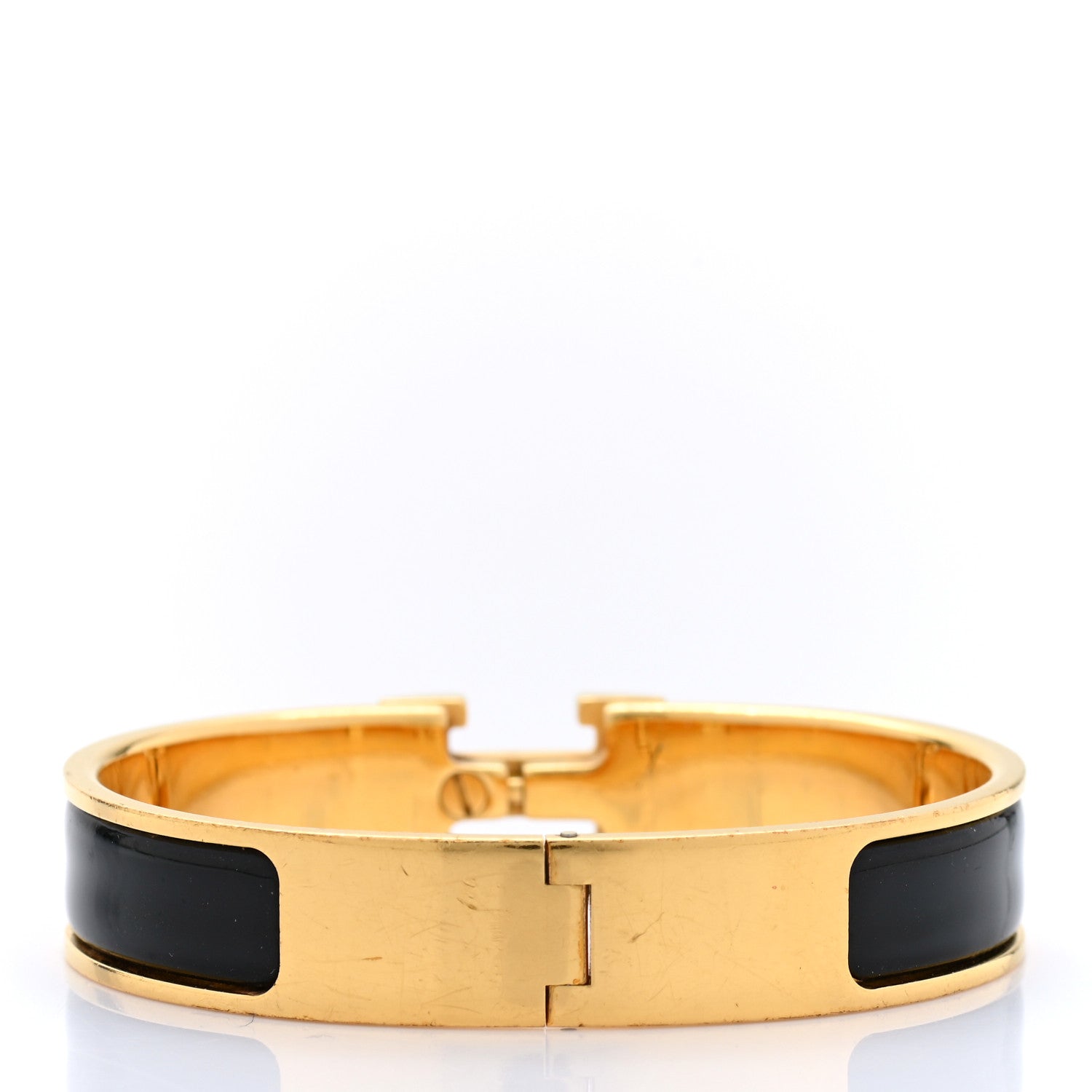 Hermes Enamel Narrow Clic Clac H Bracelet PM Black 3 of 6
