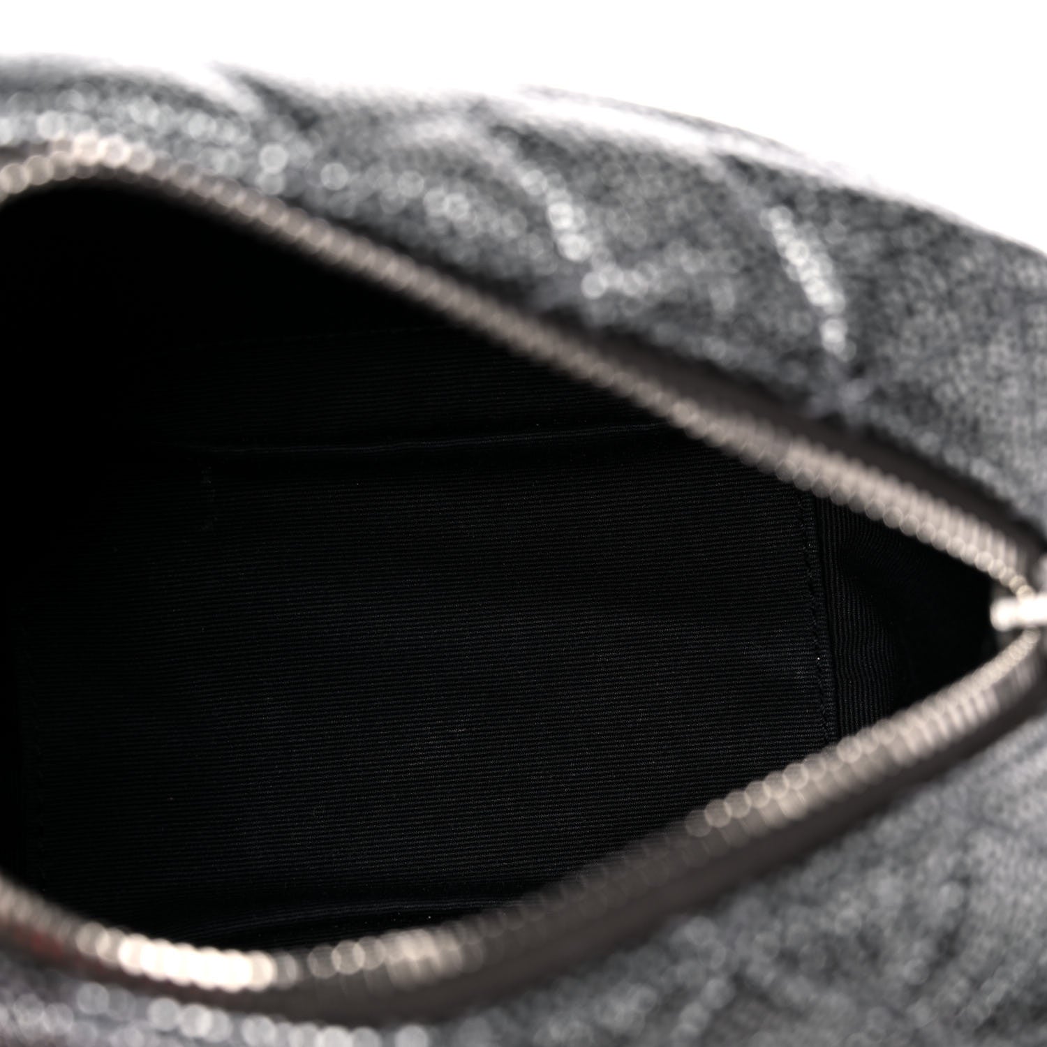 Saint Laurent Metallic Grain De Poudre Y Quilted Monogram Mini Loulou Camera Bag Gun Metal 5 of 13
