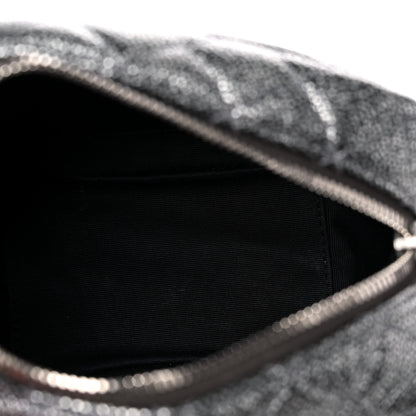 Saint Laurent Metallic Grain De Poudre Y Quilted Monogram Mini Loulou Camera Bag Gun Metal 5 of 13