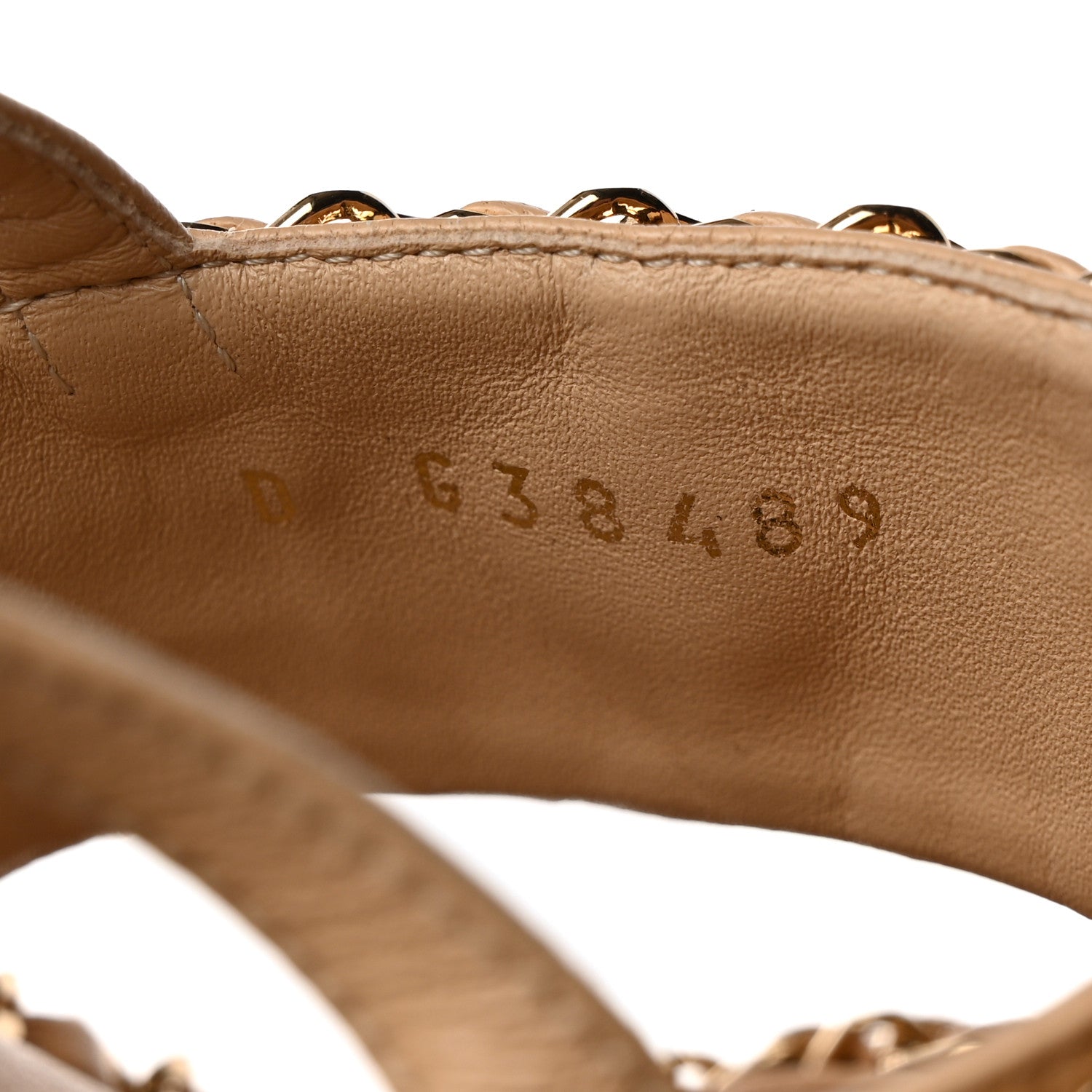 Chanel Lambskin Cork Chain Sandals 39 Beige 8 of 9