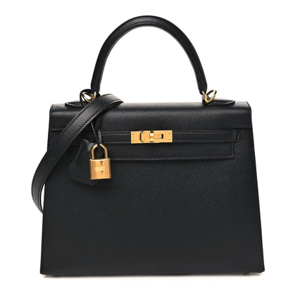 Hermes Epsom Kelly Sellier 25 Black 1 of 11