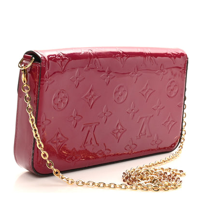 Louis Vuitton Vernis Felicie Chain Wallet Magenta 3 of 10