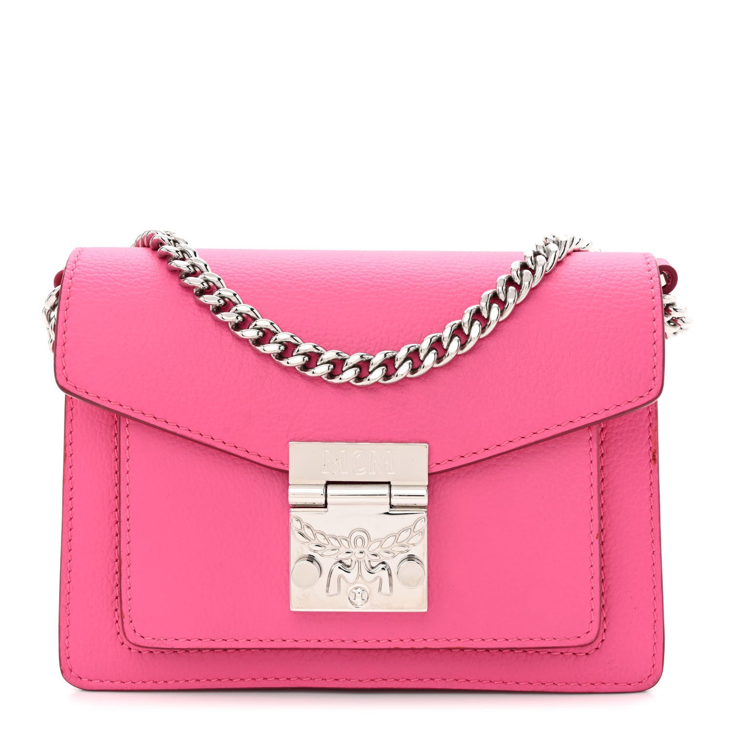 MCM Grained Calfskin Park Avenue Calfskin Mini Patricia Crossbody Bag Sugar Pink 1 of 12