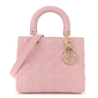 Christian Dior Lambskin Cannage Medium Lady Dior Light Pink 1 of 13