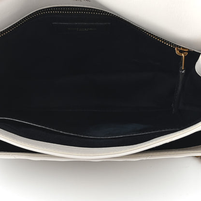 Saint Laurent Lambskin Matelasse Monogram Medium Niki Chain Satchel Ivory 4 of 4