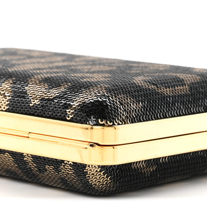 Tom Ford Sequin Embellished Leopard Print Crossbody Clutch Black Multicolor 9 of 9