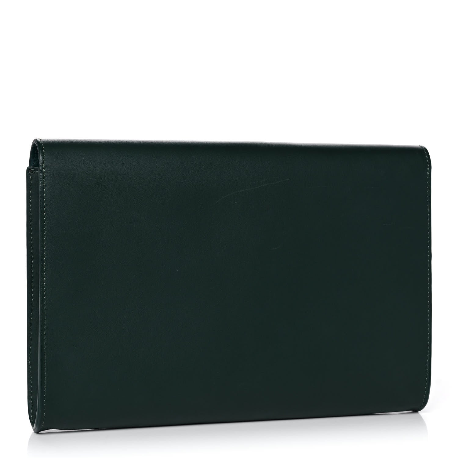 Mansur Gavriel Calfskin Envelope Flat Clutch Dark Green 3 of 13
