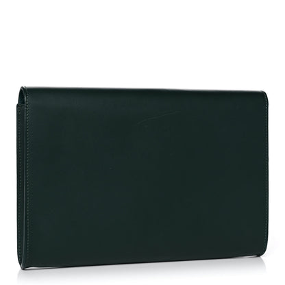 Mansur Gavriel Calfskin Envelope Flat Clutch Dark Green 3 of 13