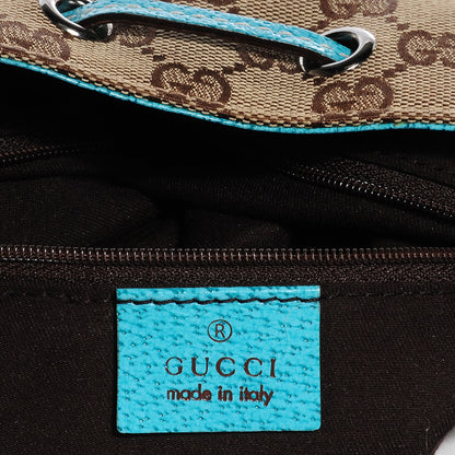 Gucci Monogram Drawstring Hobo Turquoise 5 of 7