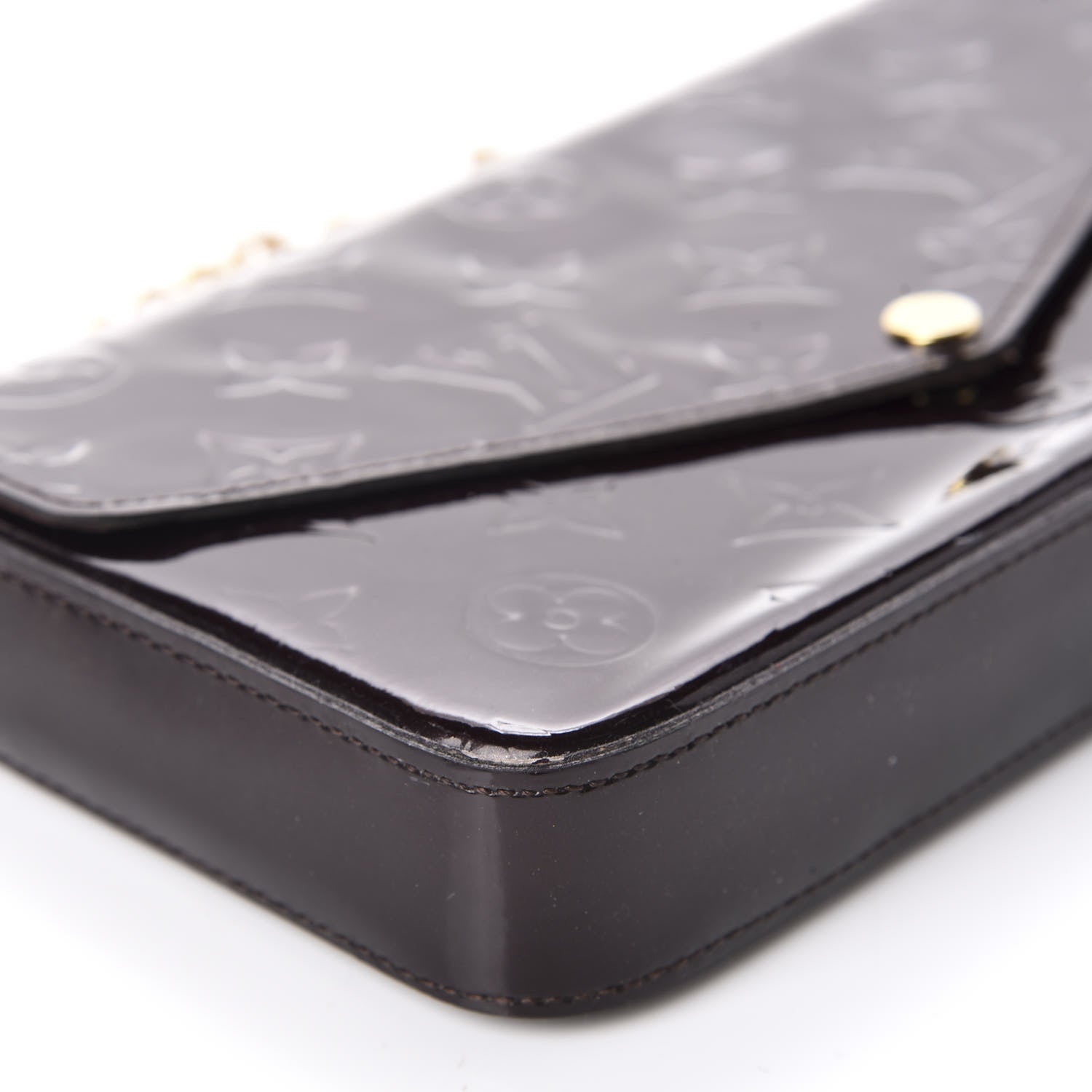 Louis Vuitton Vernis Pochette Felicie Chain Wallet Amarante 6 of 13