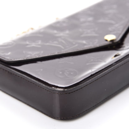 Louis Vuitton Vernis Pochette Felicie Chain Wallet Amarante 6 of 13