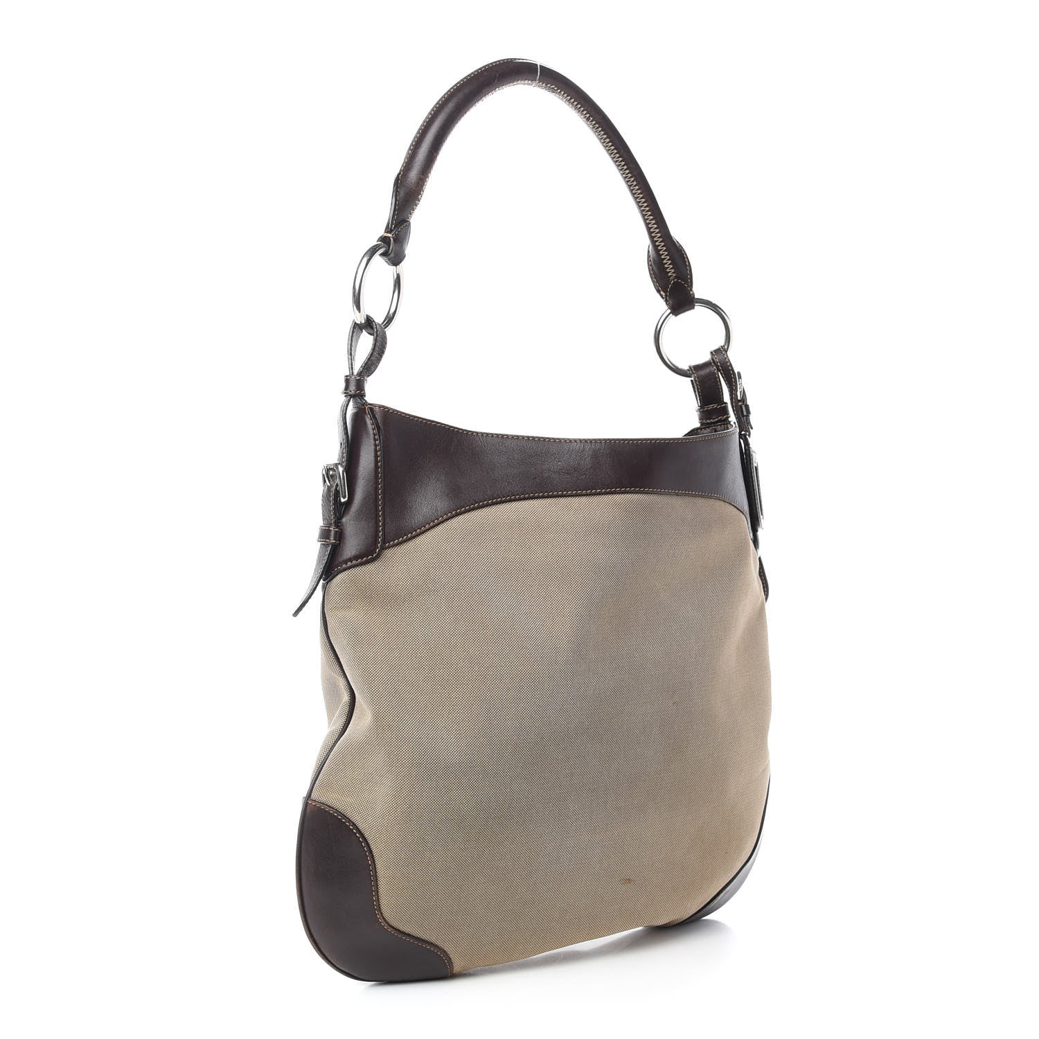 Prada Jacquard Logo Shoulder Bag Corda Bruciato 4 of 13
