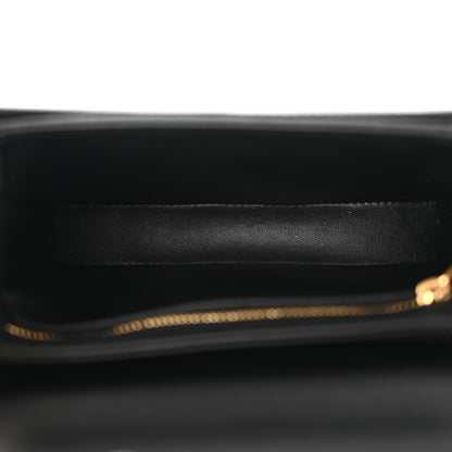 Celine Shiny Calfskin Besace Clea Chain Triomphe Black 5 of 10