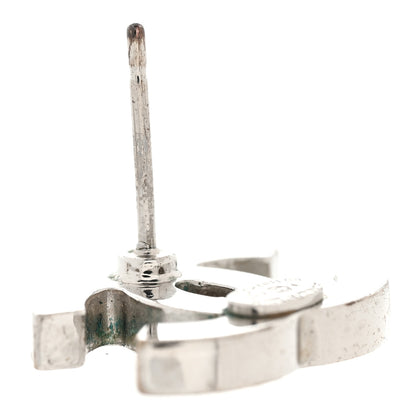 Chanel Crystal Mini Timeless CC Earrings Silver 6 of 7