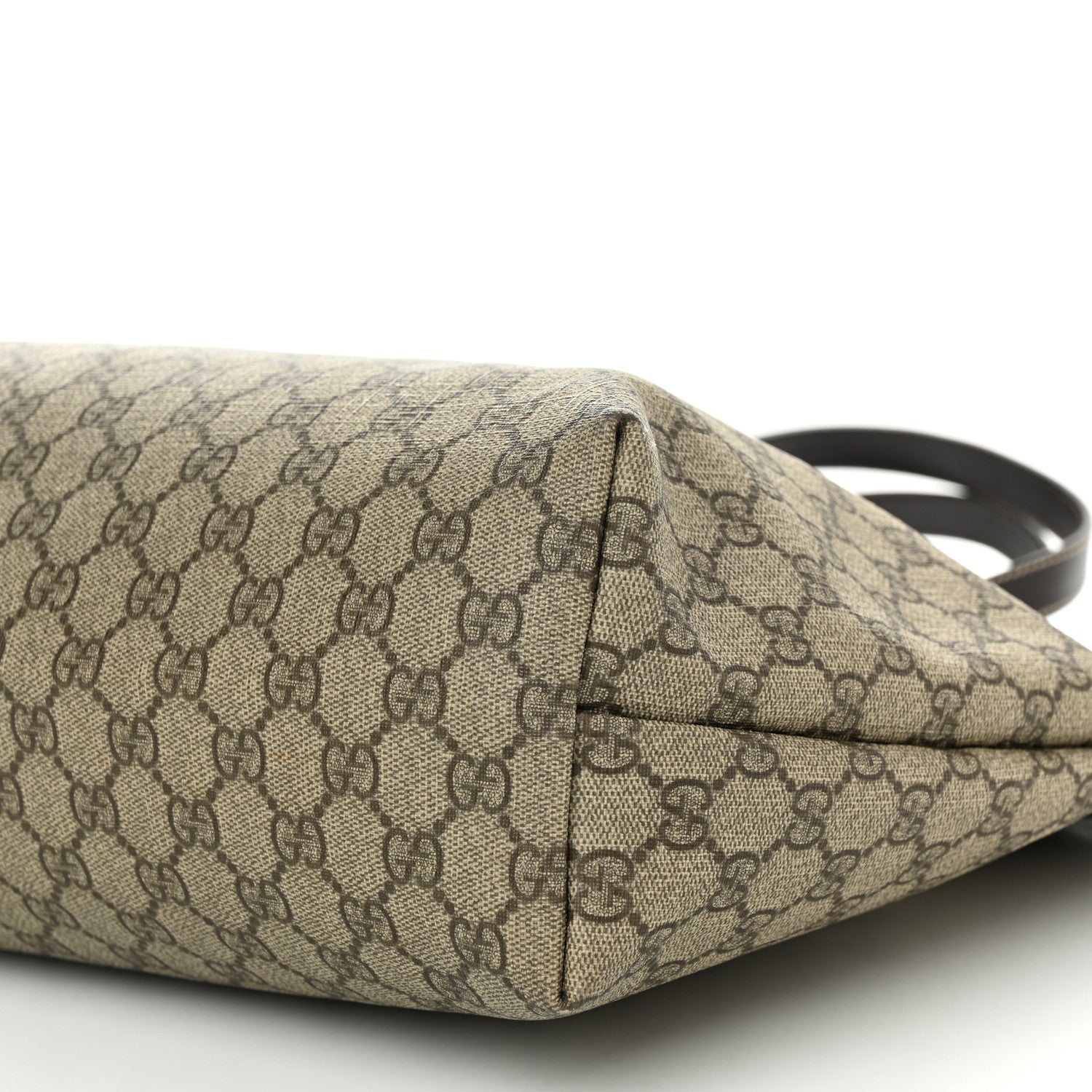 Gucci GG Supreme Monogram Large Zippered Shopping Tote Brown 10 of 15