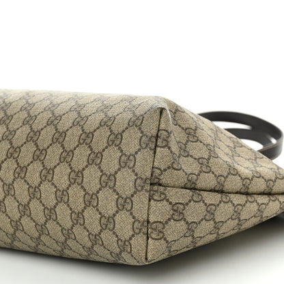 Gucci GG Supreme Monogram Large Zippered Shopping Tote Brown 10 of 15