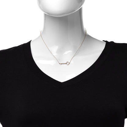 Tiffany 18K Rose Gold Small Oval Key Station Pendant Necklace 4 of 10
