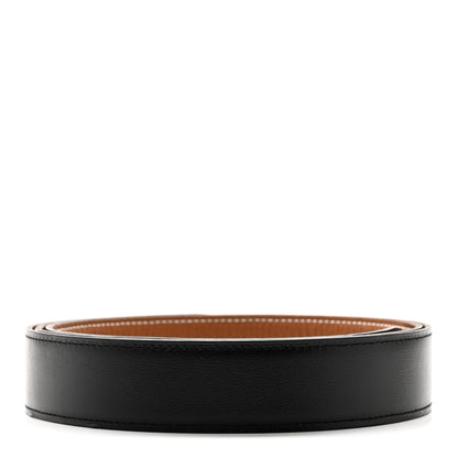 Hermes Box Togo 32mm Belt Strap 115 46 Black Gold 4 of 10