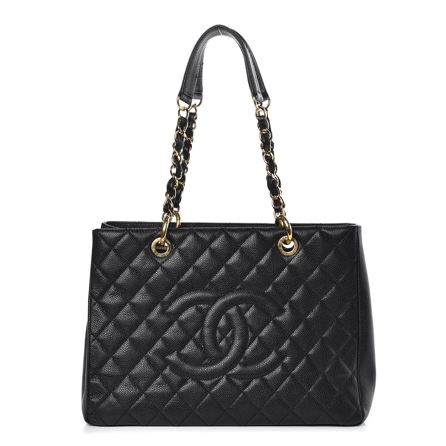 Caviar Quilted Grand Shopping Tote GST Black