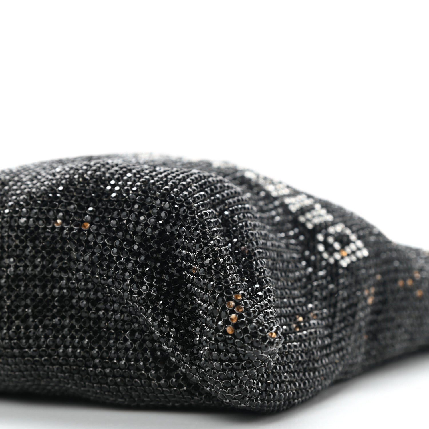 Alexander Wang Rhinestone Chain Mesh Wanglock Logo Pouch Black White 10 of 11
