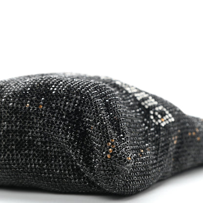 Alexander Wang Rhinestone Chain Mesh Wanglock Logo Pouch Black White 10 of 11