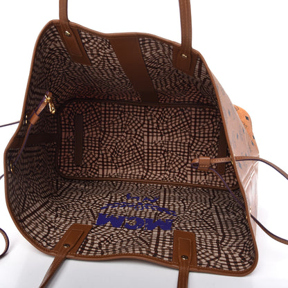 MCM Visetos Large Liz Reversible Shopper Tote Cognac 6 of 10