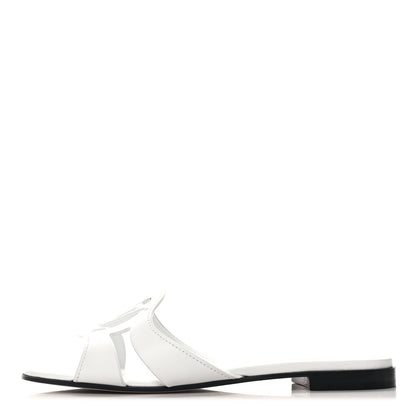 Louis Vuitton Calfskin LV Isola Flat Sandals 40 White 1 of 8