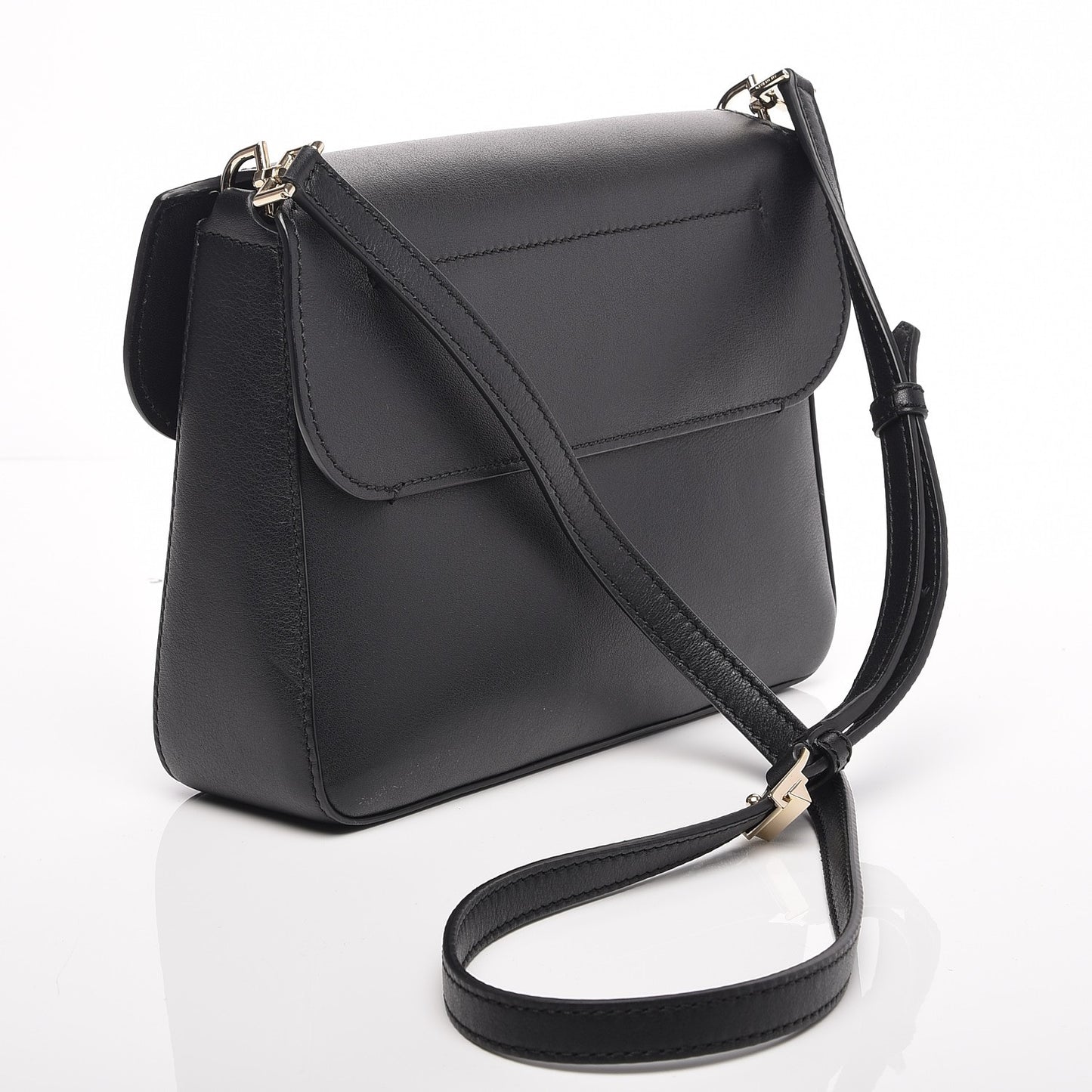 Calfskin Small Nobile Shoulder Bag Black