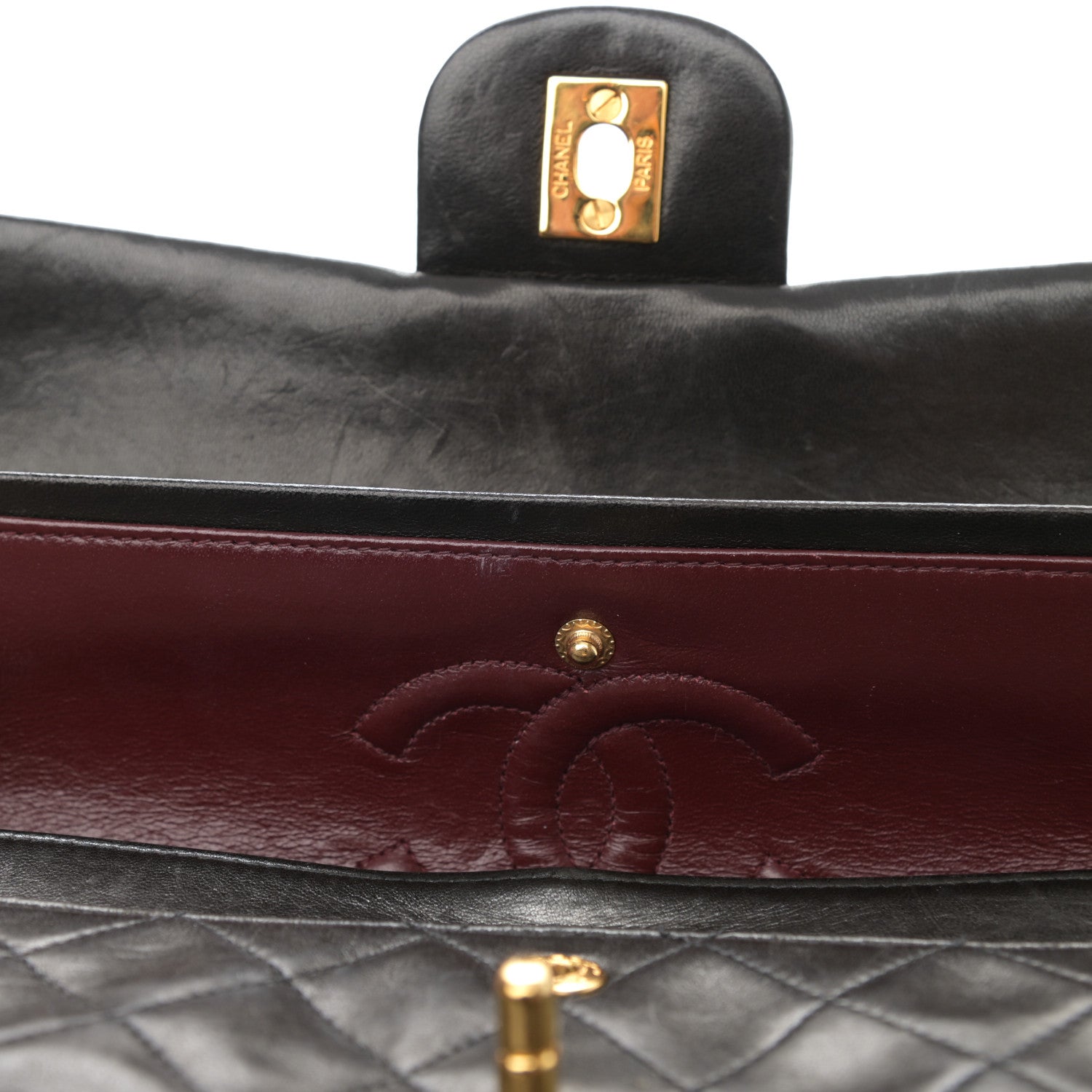 Chanel Lambskin Quilted Small Double Flap Black 10 of 14