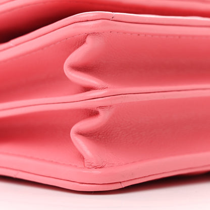 Chanel Lambskin Enamel Quilted Pending CC Clutch With Chain Pink 10 of 13