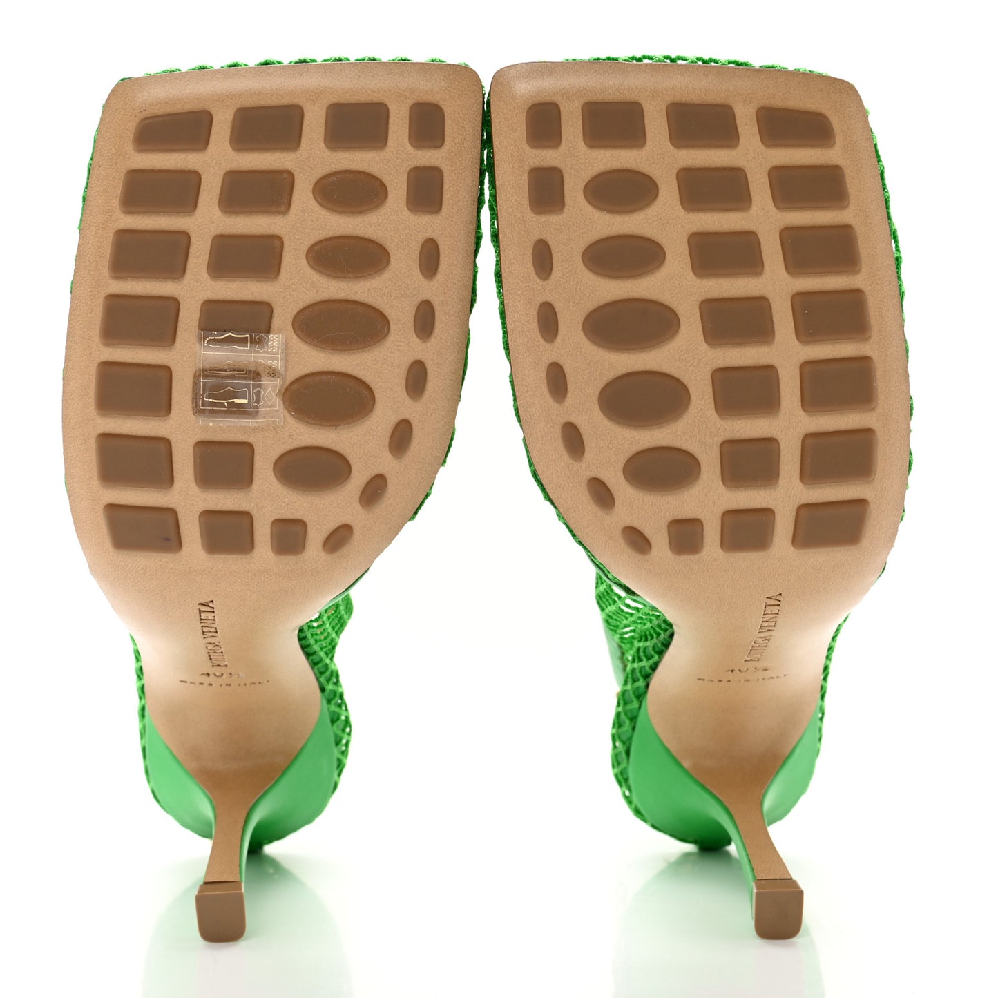 Mesh Calfskin Chain Stretch Pumps 40.5 Parakeet