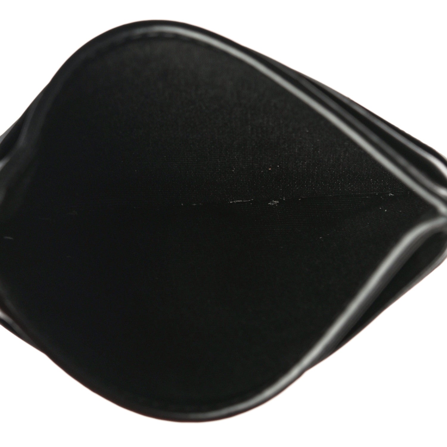Burberry Grained Calfskin London Check Money Clip Card Case Navy Black 5 of 10