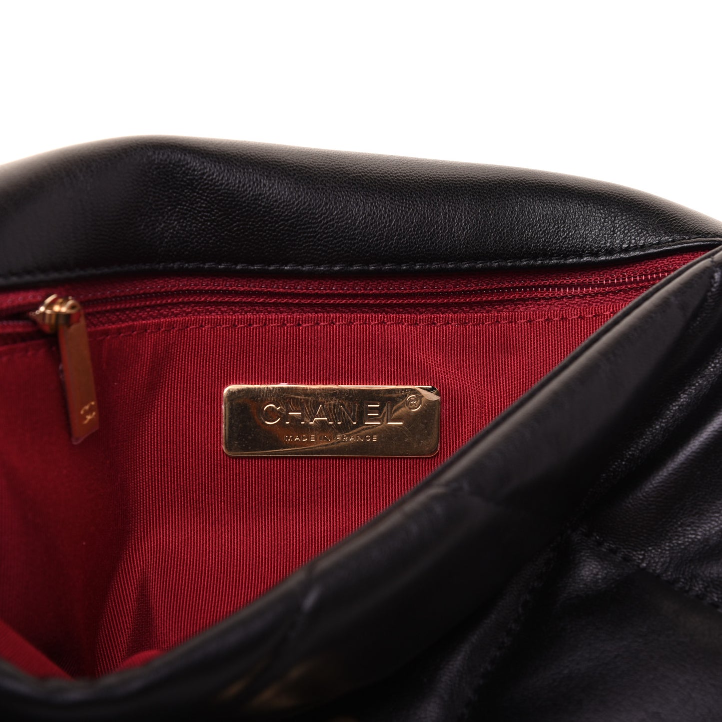 Goatskin Quilted Medium 19 Flap Black