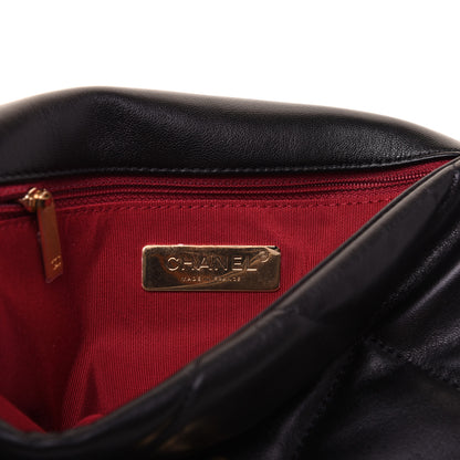 Chanel Goatskin Quilted Medium 19 Flap Black 8 of 16