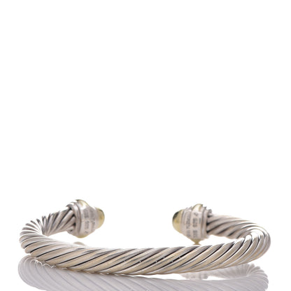 David Yurman Sterling Silver 14K Yellow Gold 7mm Cable Classics Bracelet 3 of 5