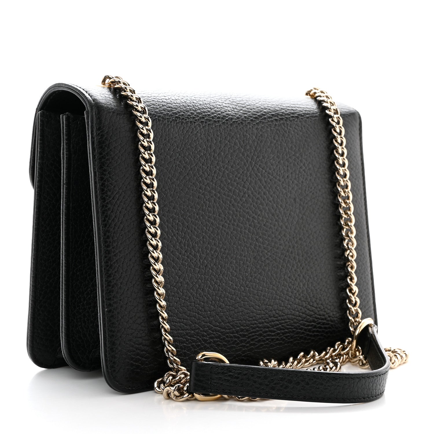 Gucci Dollar Calfskin Small Interlocking G Shoulder Bag Black 3 of 11