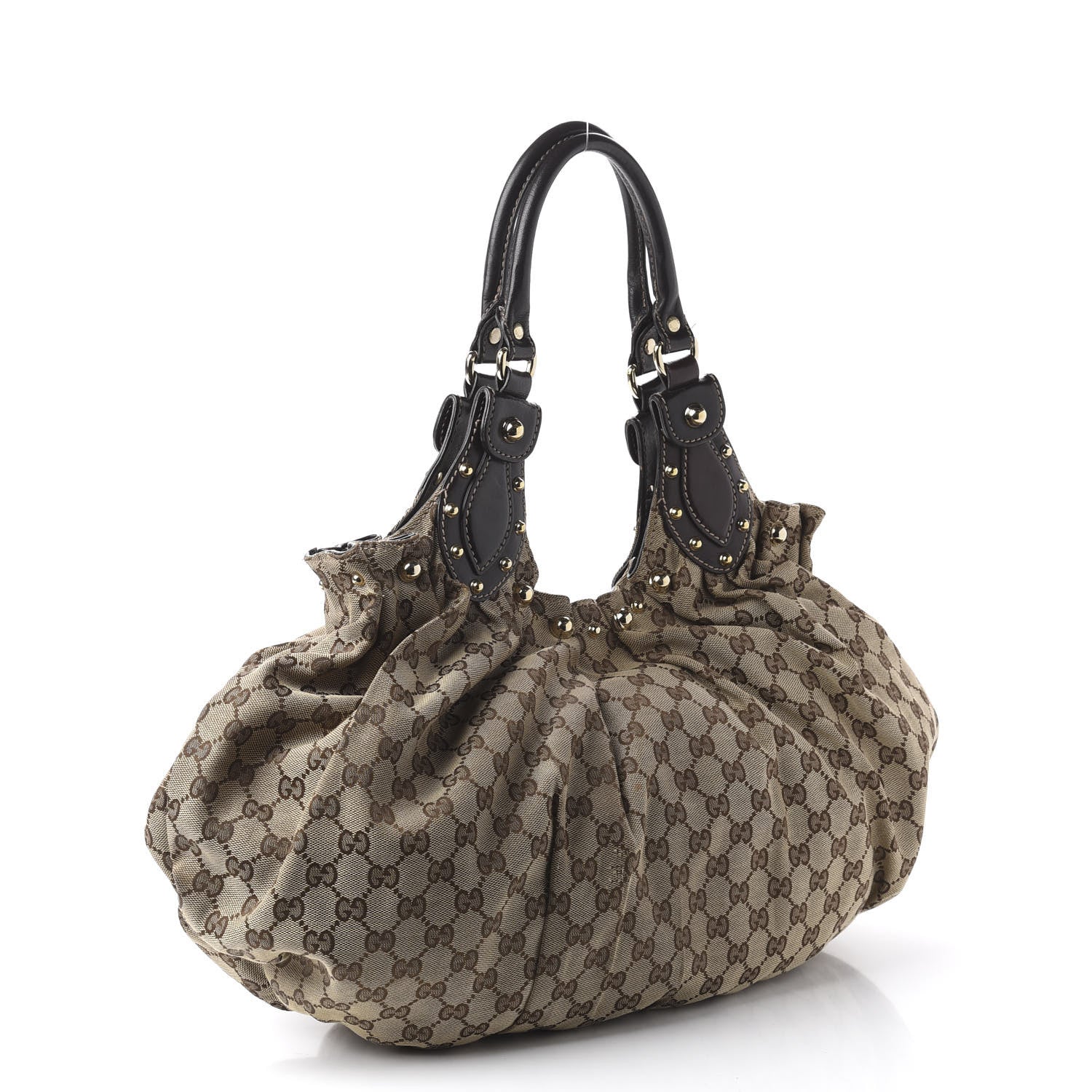 Gucci Monogram Studded Pelham Tote Dark Brown 2 of 10