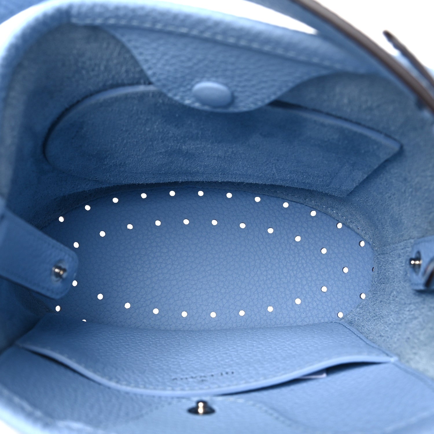 Delvaux Taurillon Mini Pin Daily Surpique Bucket Azure 6 of 9