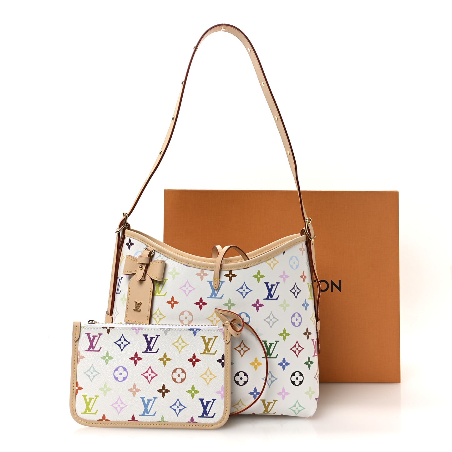 LV x TM Monogram Multicolor CarryAll PM White
