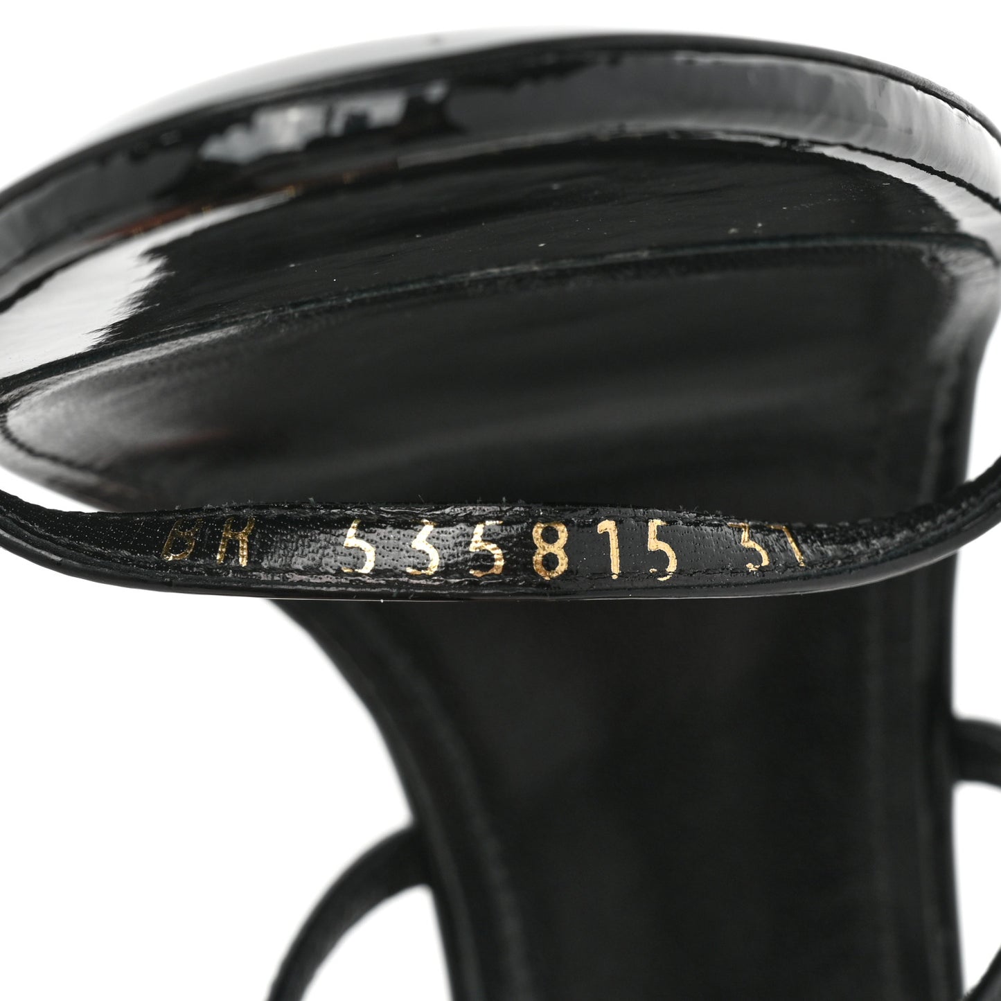 Patent Calfskin Cassandra 110 Sandals 37 Black
