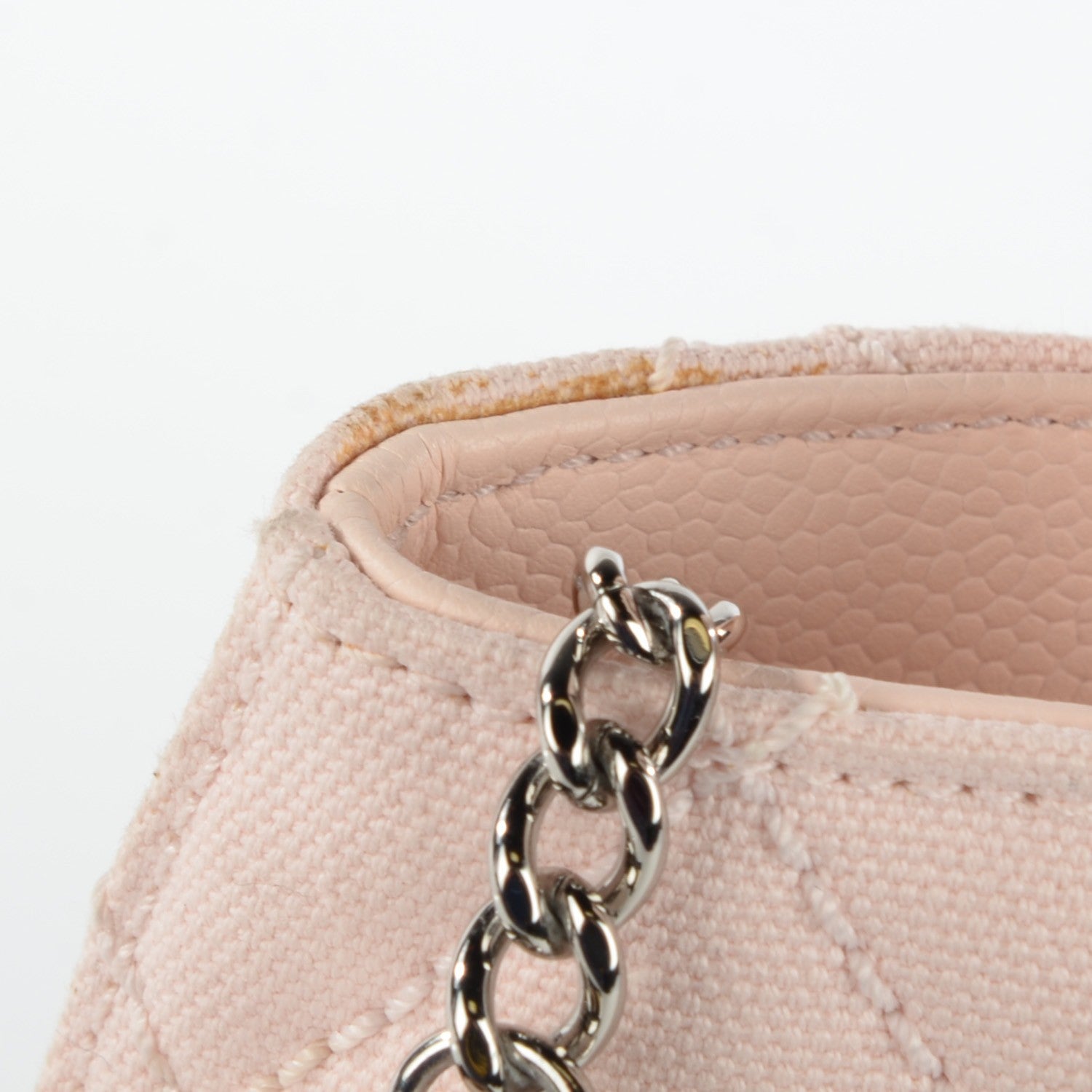 Chanel Canvas Caviar Tassel Tote Light Pink 8 of 10