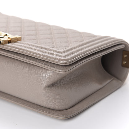 Chanel Caviar Quilted Medium Boy Flap Dark Beige 7 of 11