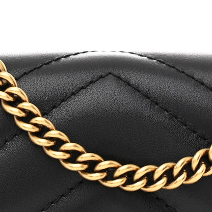 Gucci Calfskin Matelasse Super Mini GG Marmont Shoulder Bag Black 8 of 11