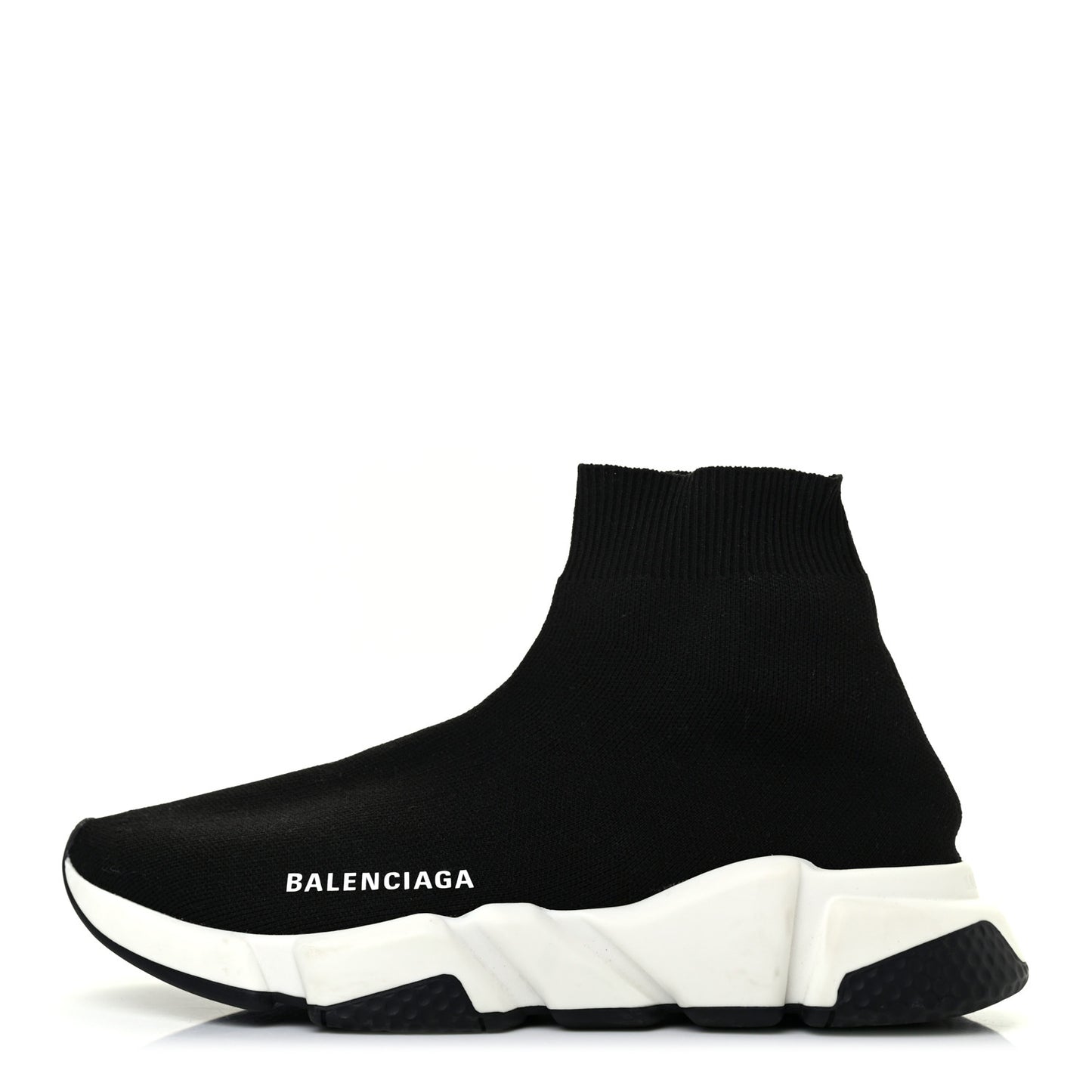 Neoprene Knit Womens Speed Sneakers 38 Black White