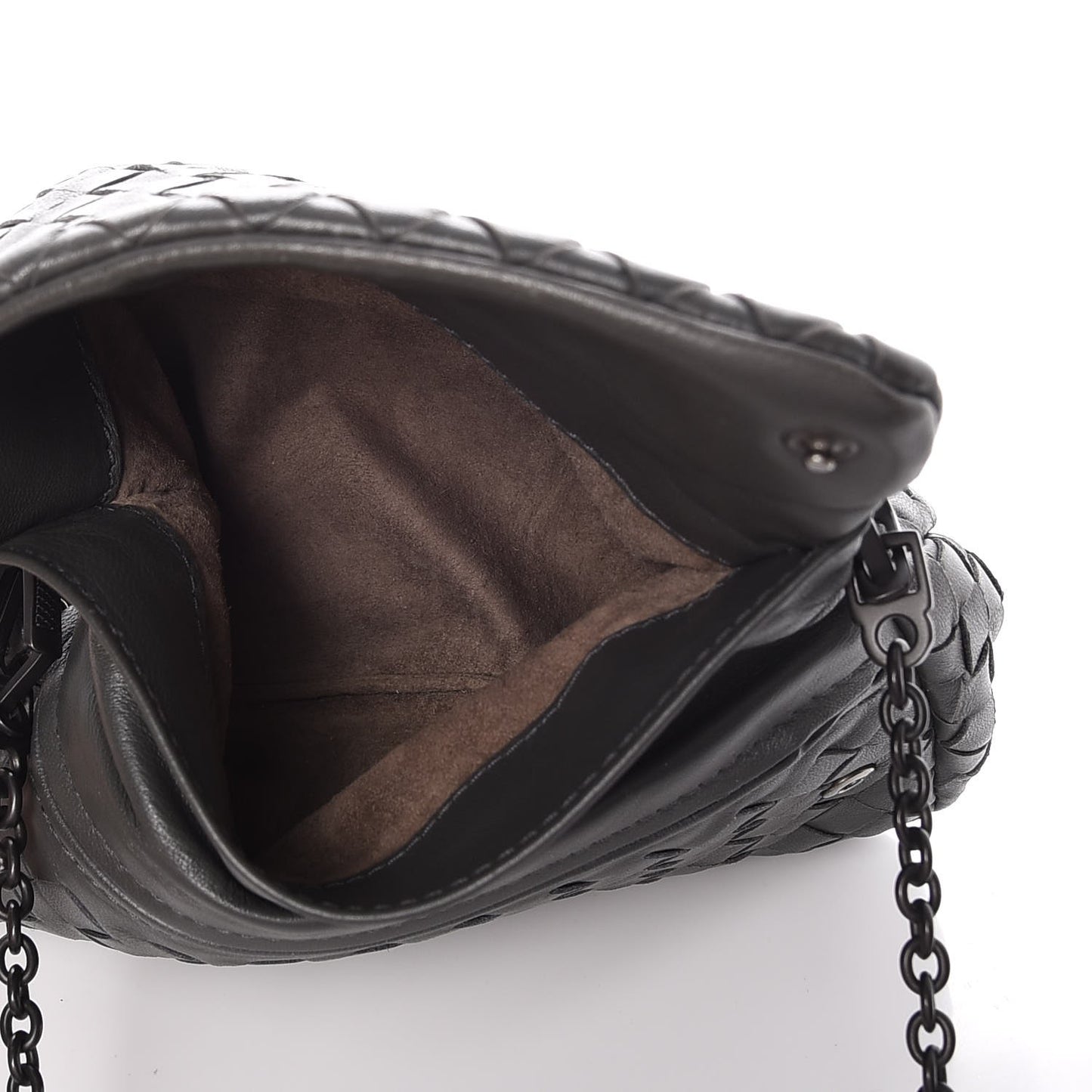 Nappa Intrecciato Mini Messenger Bag Light Grey