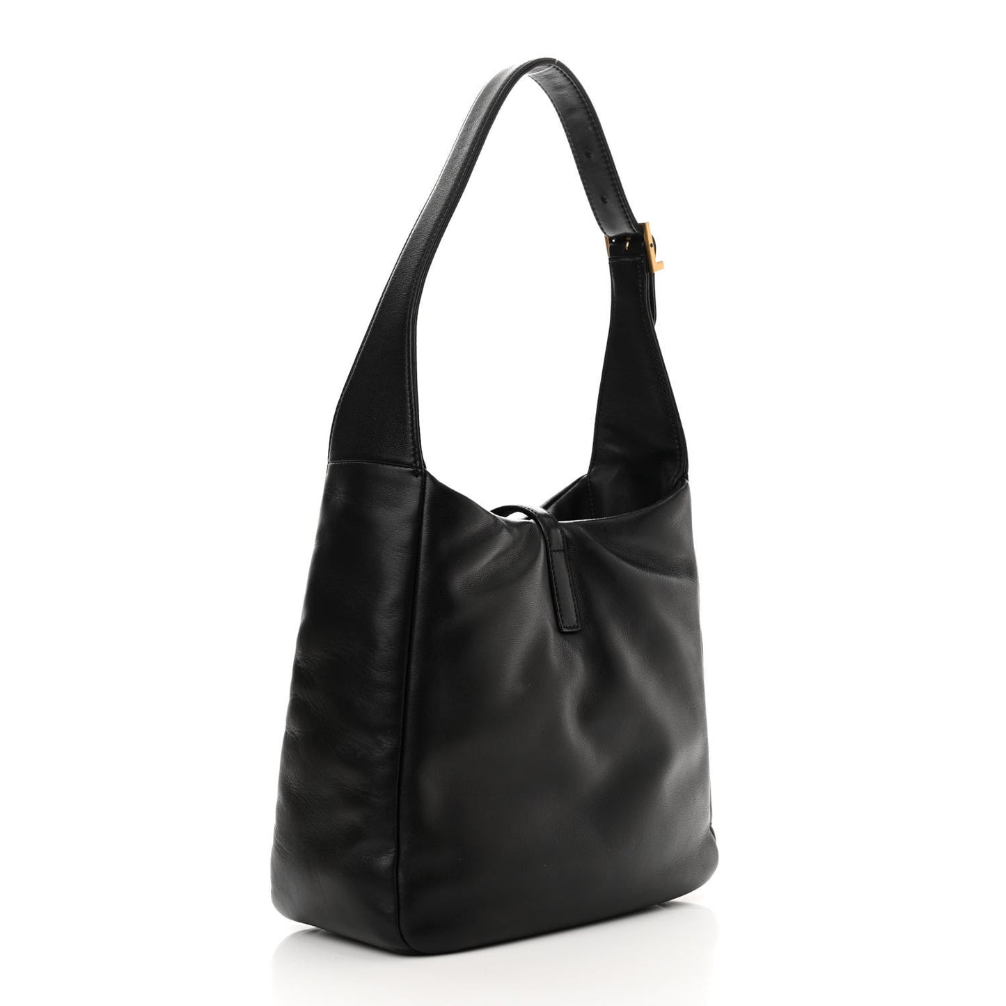 Padded Lambskin Small Le 5 A 7 Supple Hobo Black