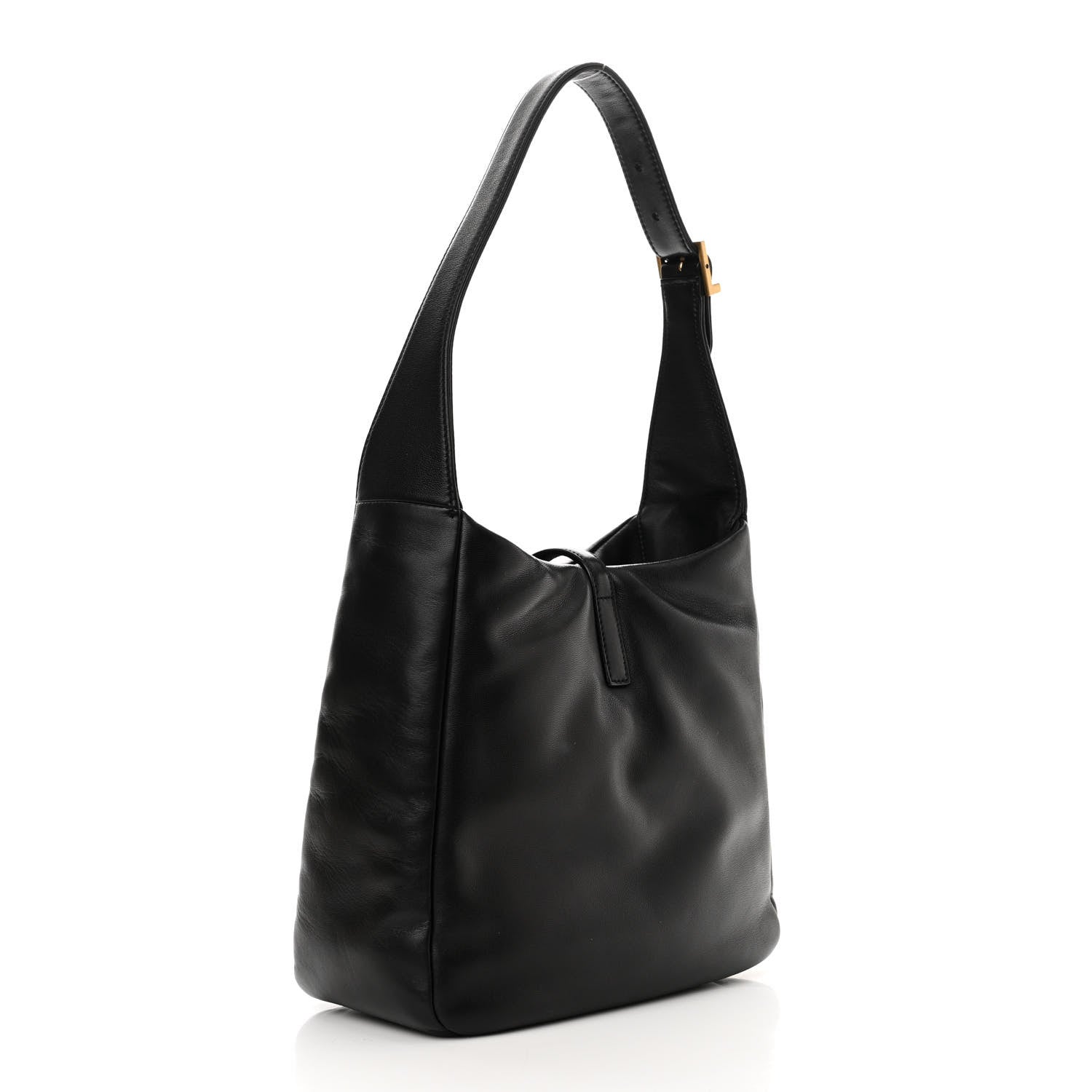 Saint Laurent Padded Lambskin Small Le 5 A 7 Supple Hobo Black 3 of 10