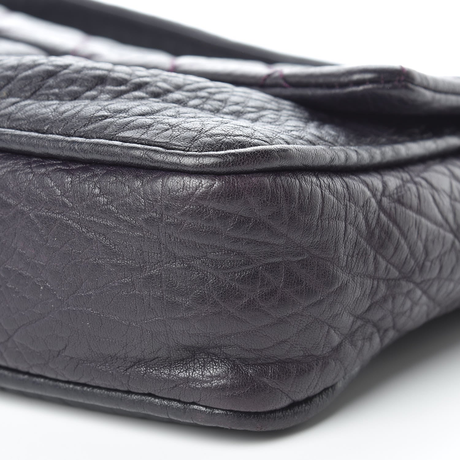 Chanel Distressed Lambskin Lady Braid Flap Dark Purple 7 of 15