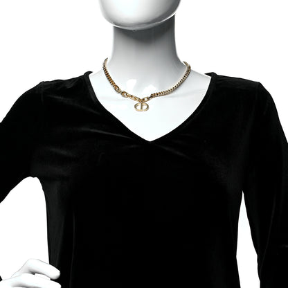 Christian Dior Metal 30 Montaigne Chain Choker Necklace Gold 2 of 5